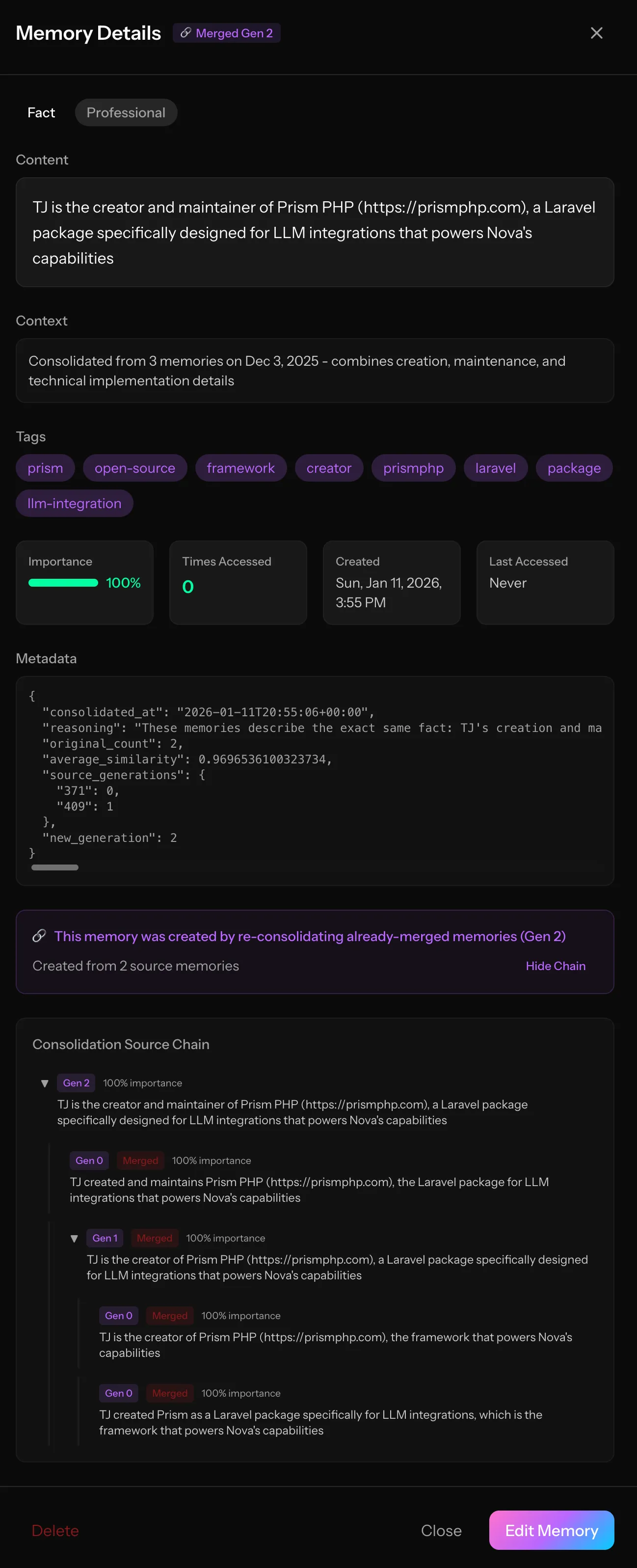 memory card preview from Iris